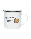 Puodelis espresso hot milk Puodelis espresso hot milk